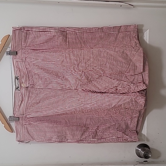 CHARLESTON TWILLS MEN'S  RED AND WHITE STRIPED SHORT 21 LONG SIZE 40 - Picture 2 of 9